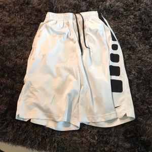 White Nike Basketball shorts